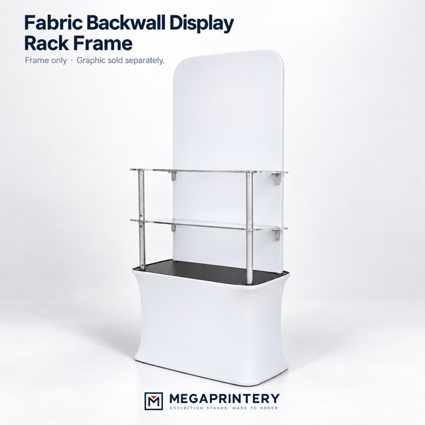 Fabric Backwall Display Rack Frame — MEGAPRINTERY product hero image