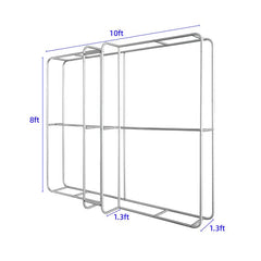 Modular 3D T-Shaped Fabric Display Wall