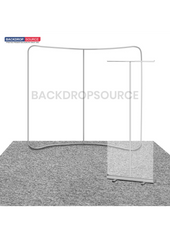 10x10 Trade Show Booth Kit with Backwall & Roll-Up Banner Stand