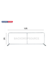 Small Portable Straight Fabric Backdrop - 10ft W x 3ft H