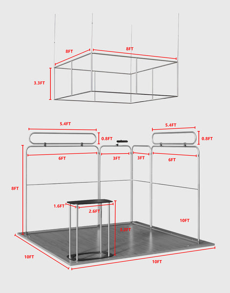 Portable Exhibit Display 10ft x 10ft - Model 30