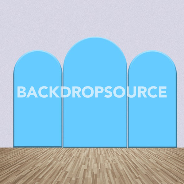 Solid Blue Themed Party Backdrop Media Sets for Birthday / Events/ Weddings - Backdropsource