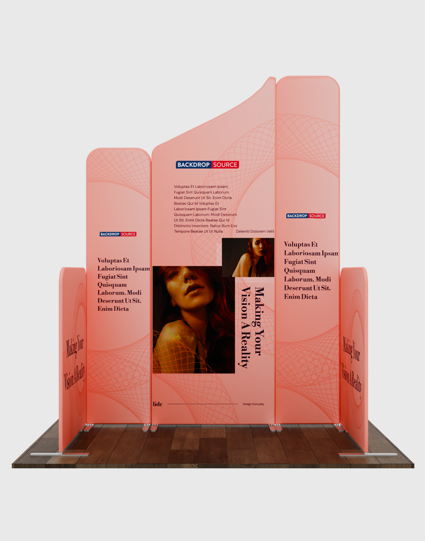 Magnetic Fabric Booth Display - Model 3 (6.5 x 6.5ft)