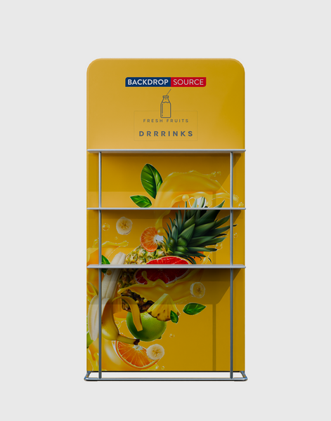 EZ Display Banner Stand with Shelves