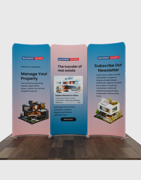 Magnetic Fabric Booth Display - Model 2 (6.5 x 6.5ft)