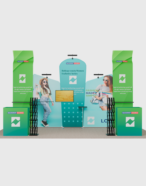 Portable Exhibit Display 10ft x 20ft - Model 4
