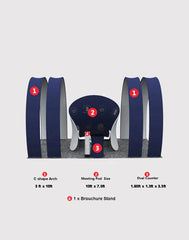 20x10 Meeting Pod with Round Arch Exhibition Kit - Backdropsource