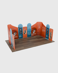 Magnetic Fabric Booth Display - Model 3 (20 x 20ft)