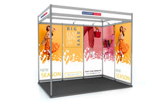 Shell Scheme Exhibition Graphics for 10ft Wide x 6.5ft Depth Booth - Backdropsource