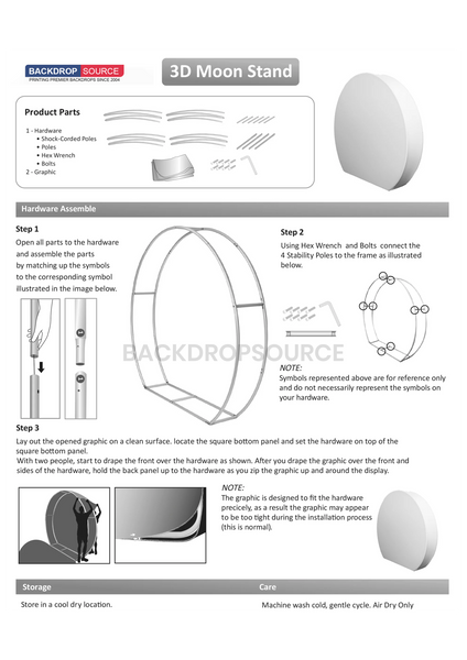3D Moon-Shaped Tension Fabric Display