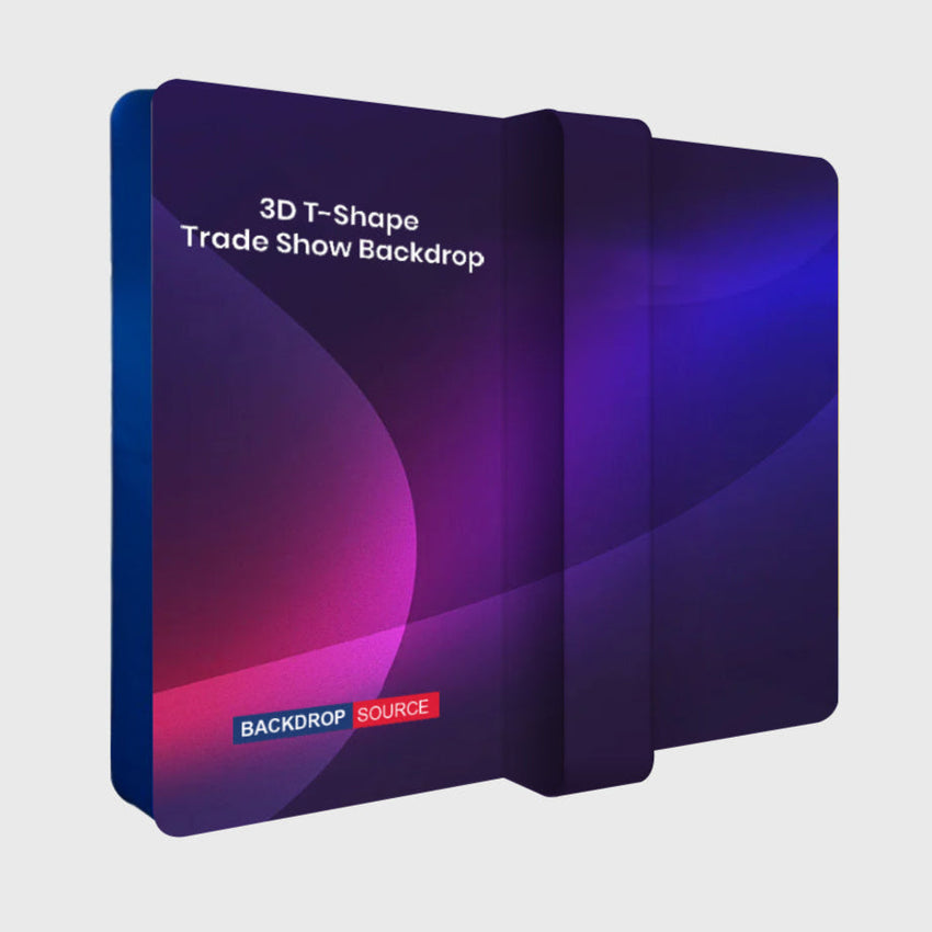 Modular 3D T-Shaped Fabric Display Wall