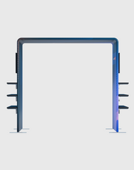 Square Arch Booth Display with Shelf & TV Mount