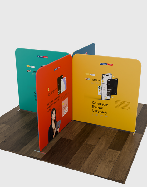 Magnetic Fabric Booth Display - Model 3 (13 x 13ft)