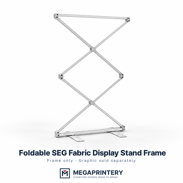 Foldable SEG Fabric Display Stand Frame — MEGAPRINTERY product hero image