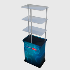 Rectangular Counter with Acrylic Triple Shelves