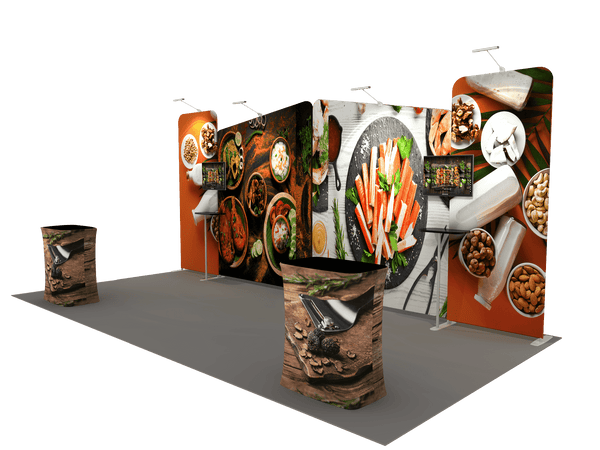 Portable Exhibit Display 20ft - Model 1 - Backdropsource