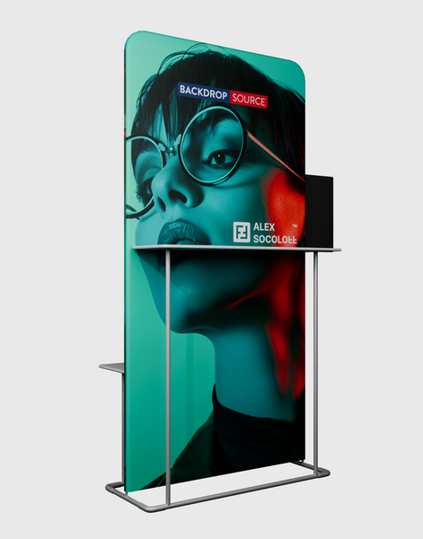 EZ Display Stand with Shelves & TV Mount