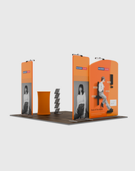 10ft Wide Premium Modular Exhibition Booth Kit with TV Display