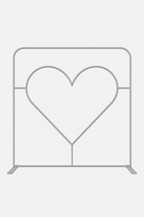 Straight Tension Fabric Media Wall – Heart Cutout