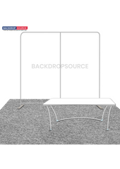 Compact 10x10 Booth Kit with Backwall and Table Cover