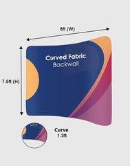 Curved Tension Fabric Media Wall Display - Backdropsource