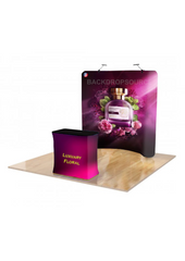 10ft x 10ft Curved Exhibit Pro 3-in-1 Display Kit with Illume Lights