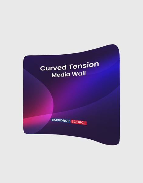 Curved Tension Portable Media Wall