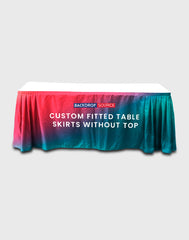 Custom Fitted Table Skirts without Top