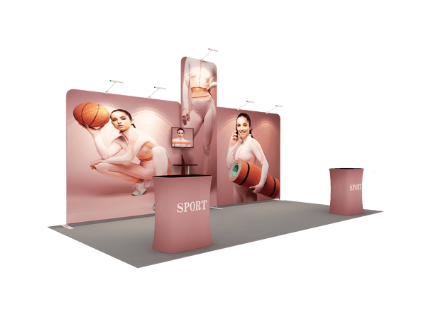 Portable Exhibit Display 20ft - Model 12 - Backdropsource