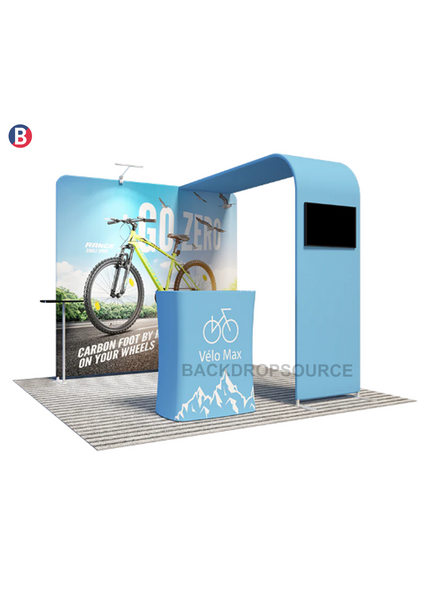 Economy L Arch TV Display Exhibition Kit for 10ft Wide Booths