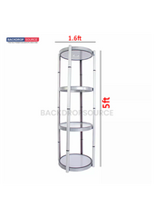 Exhibition Display Showcase with 4-Layer Shelves