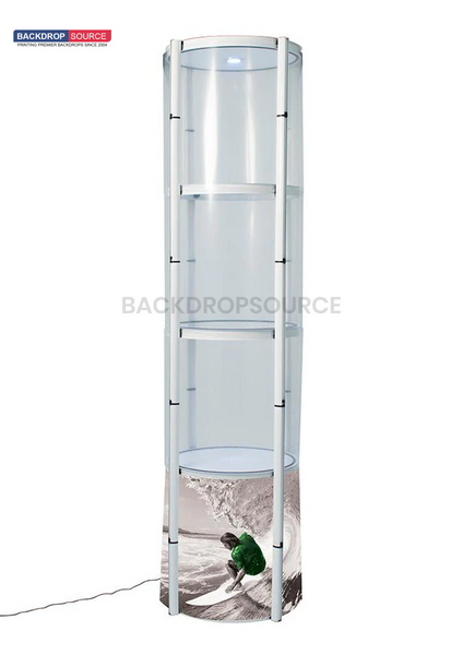 Exhibition Display Showcase with 5-Layer Shelves