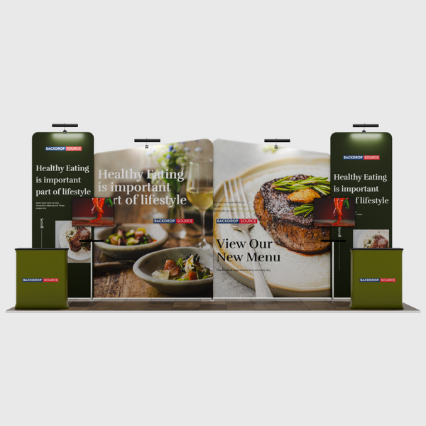 Portable Exhibit Display 20ft x 10ft - Model 1