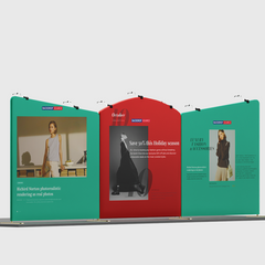 20x10 Round Top with Inclined Straight Exhibition Kit