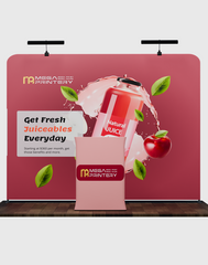 10ft x 10ft Straight Exhibit Pro 3-in-1 Display Kit with Hard Podium Case