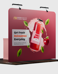 10ft x 10ft Straight Exhibit Pro 3-in-1 Display Kit with Hard Podium Case