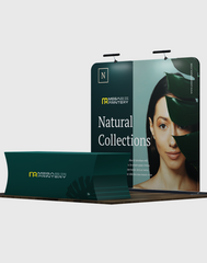 Compact 10x10 Booth Kit with Backwall and Table Cover