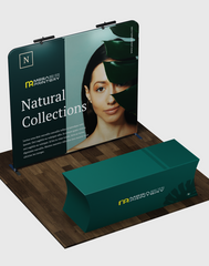 Compact 10x10 Booth Kit with Backwall and Table Cover