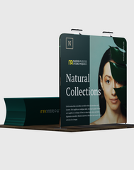 Compact 10x10 Booth Kit with Backwall and Table Cover