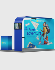Economy L Arch TV Display Exhibition Kit for 10ft Wide Booths