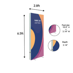 SEG Fabric LED Light Box Display - 2.8ft W x 6.5ft H