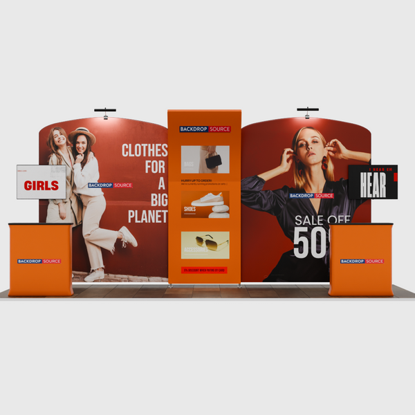 Portable Exhibit Display 20ft x 10ft - Model 9