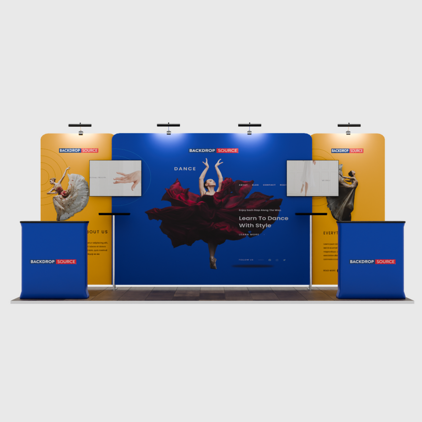 Portable Exhibit Display 20ft x 10ft - Model 4