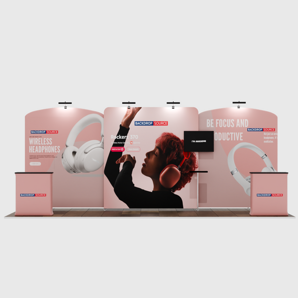 Portable Exhibit Display 20ft x 10ft - Model 10