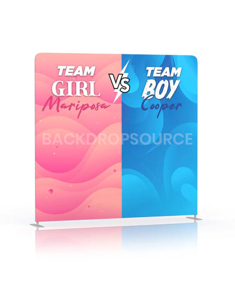 Team Girl vs Team Boy Backdrop