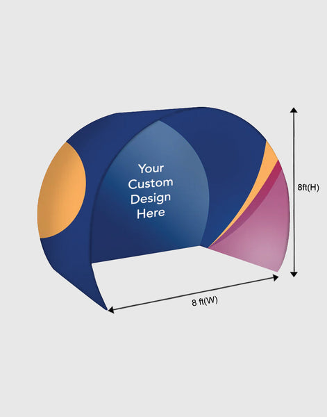 Half Circle Photo booth Enclosure - Backdropsource