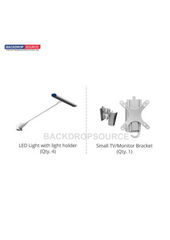 20x10 Inclined Straight Backdrop with 3D Wall & Arch Exhibition Kit