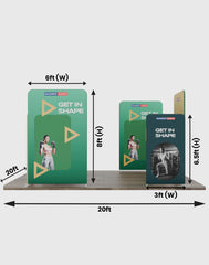 Magnetic Fabric Booth Display - Model 4 (20 x 20ft)