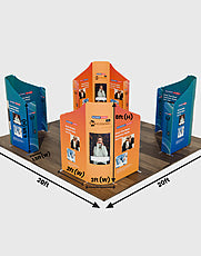 Magnetic Fabric Booth Display - Model 5 (20 x 20ft)