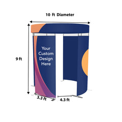 360 View 4 Panel Photo booth Enclosure - Backdropsource